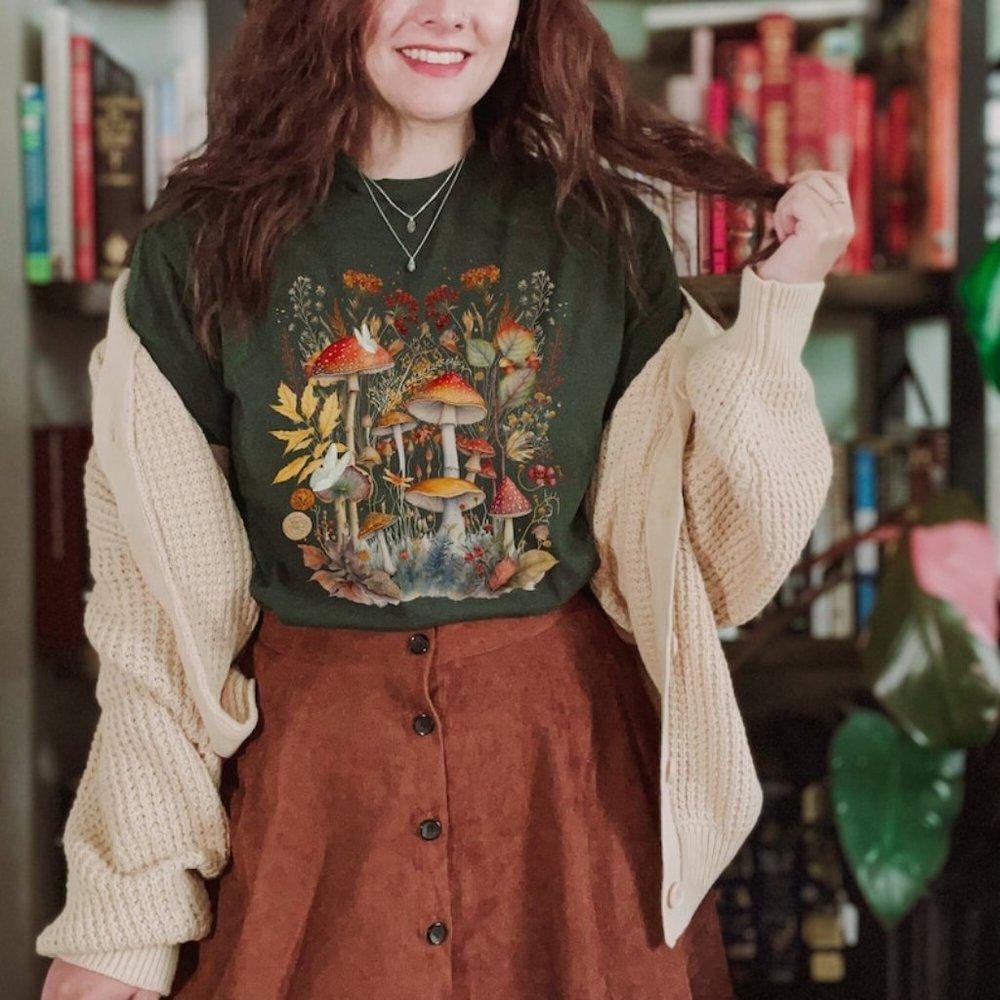 Goblincore Mushroom Cottagecore Fairy Core Nature Tshirt